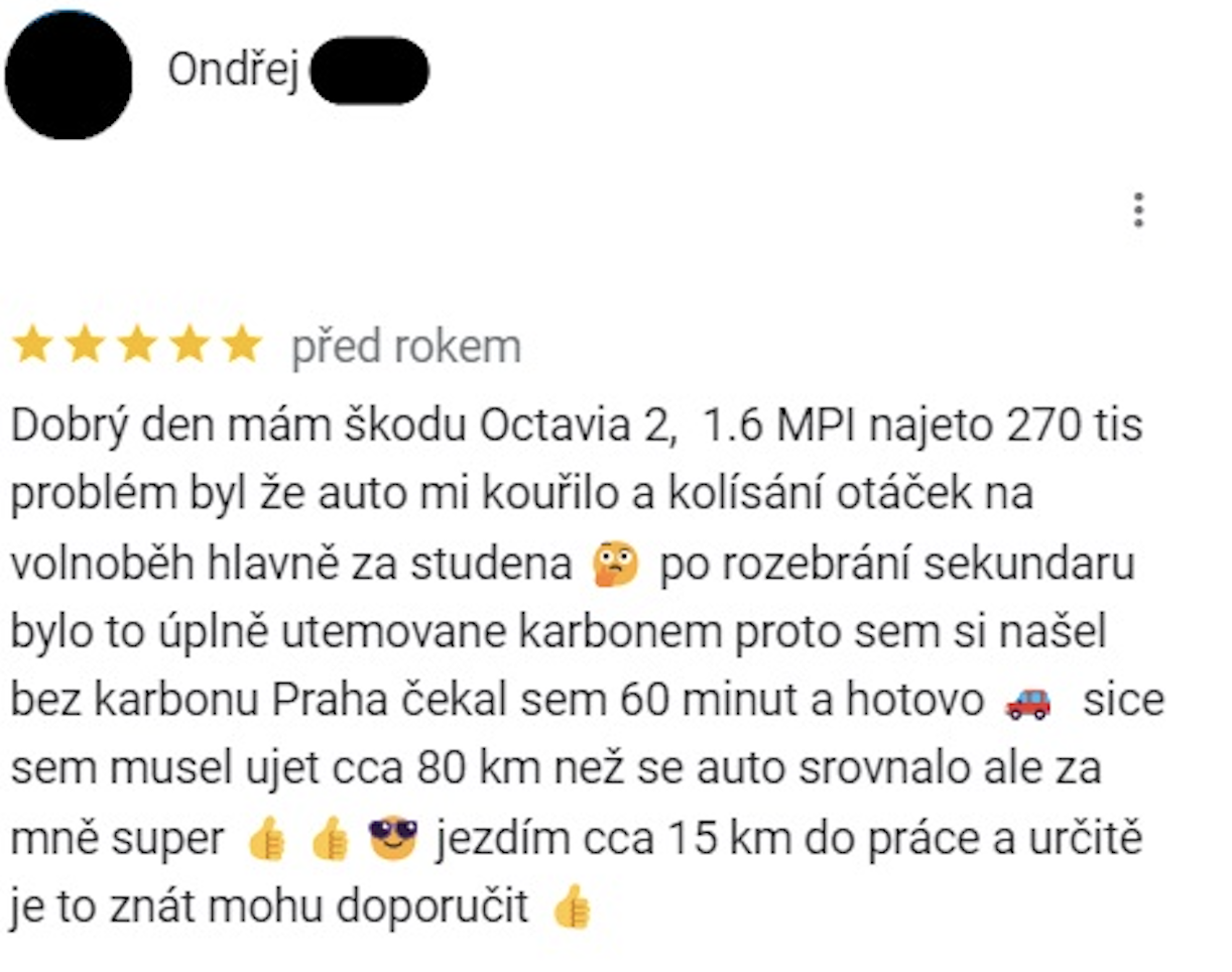 Vliv dekarbonizace motoru na spotřebu paliva: Škoda Octavia III Benzín